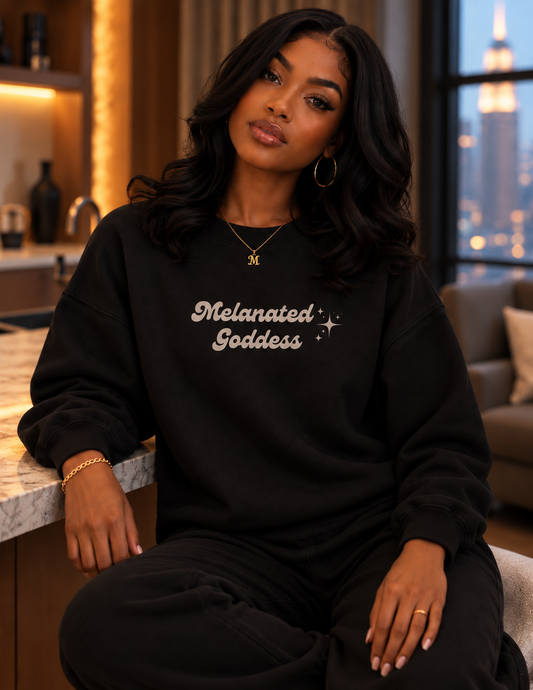 Melanated Goddess Crewneck